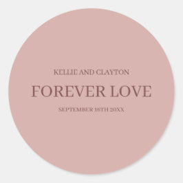 Adesivo Redondo Casal Canela Moderno Casamento Minimalista