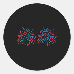 Adesivo Redondo Casal de Fogos de Artifício Engraçado dos EUA Apen