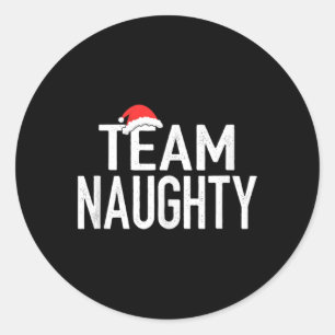 Adesivo Redondo Casal de Natal Santa Claus Pajama S1