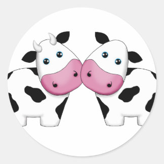 Adesivo Redondo Casal de Vaca