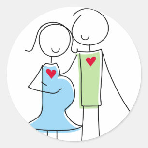 Adesivo Redondo Casal esperado