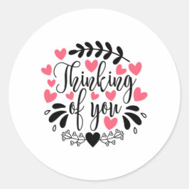 Adesivo Redondo Casal Gift Pensando Em Você