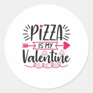Adesivo Redondo Casal Gift Pizza É Meu Namorados