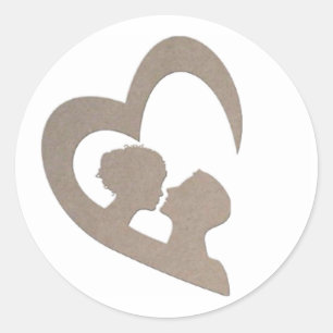 Adesivo Redondo Casal no amor