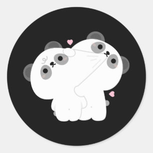 Adesivo Redondo Casal Panda