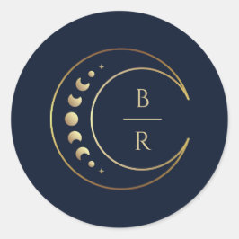 Adesivo Redondo Casamento Azul Celestial