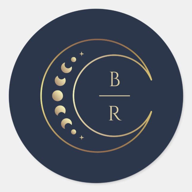 Adesivo Redondo Casamento Azul Celestial (Frente)