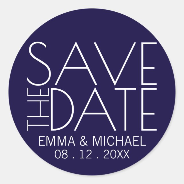 Adesivo Redondo Casamento Azul e Branco do Marinho Náutico Salvar  (Frente)