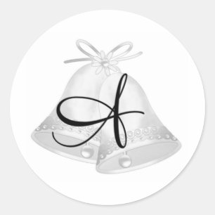 Adesivo Redondo Casamento Bels Monogrammed