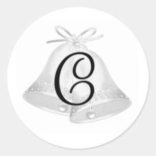 Adesivo Redondo Casamento Bels Monogrammed