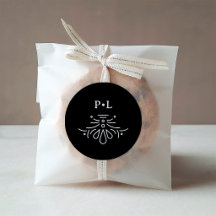 Casamento Black Modern Deco | Monograma Elegante