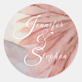 Adesivo Redondo Casamento Bonito a rosa