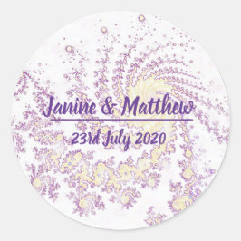 Adesivo Redondo Casamento bonito Pink Swirling