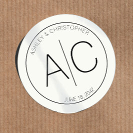 Adesivo Redondo Casamento Branca Moderno Minimalista