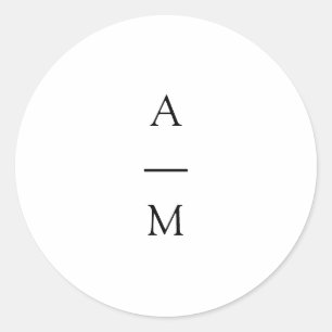 Adesivo Redondo Casamento branco preto-chic com tendências mínimas