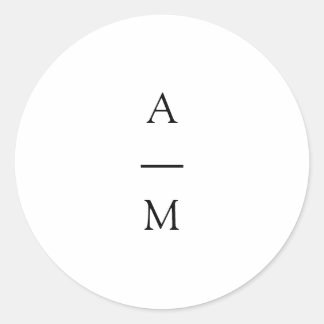 Adesivo Redondo Casamento branco preto-chic com tendências mínimas