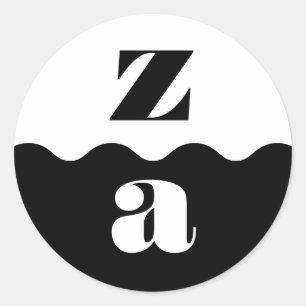 Adesivo Redondo Casamento branco preto na fronteira escamoteada do