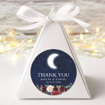 Adesivo Redondo Casamento Celestial Obrigado Lua Estrelas Floral<br><div class="desc">Estrelas de Lua Azul Céu Azul Celestial Casado Obrigado Sticker. Céu azul de água com estrelas e a lua. Aquarela Borgonha Azul Cor-de-rosa azul. Greenery Eucalyptus Sai.</div>