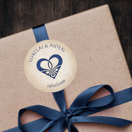 Adesivo Redondo Casamento Celtic Viking Fantasy