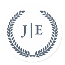 Casamento Chic Elegant Wreath Monogramas