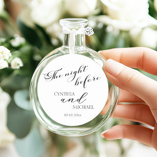 Adesivo Redondo Casamento com 'A Noite Antes' do Script Moderno