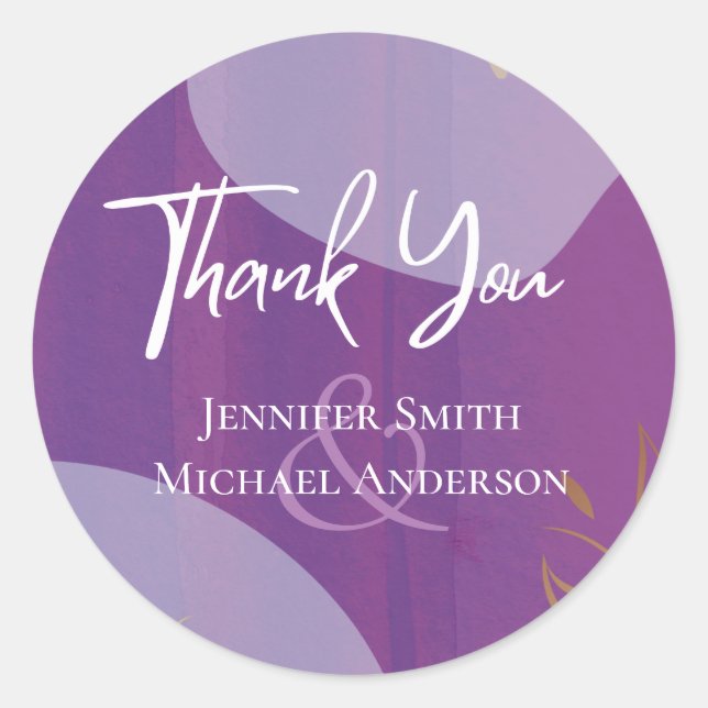 Adesivo Redondo Casamento com Abstrato moderno japonês escandinavo (Frente)