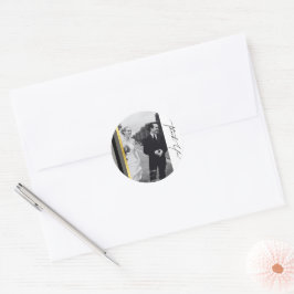 Adesivo Redondo Casamento com Cinzas Negras Douradas e Elegantes