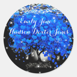 Adesivo Redondo Casamento com folhas de folhas de folhas de coraçõ