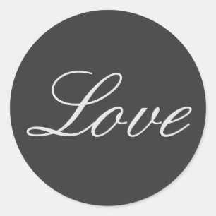 Adesivo Redondo Casamento De Amor Com Fundo Da Cinza na moda