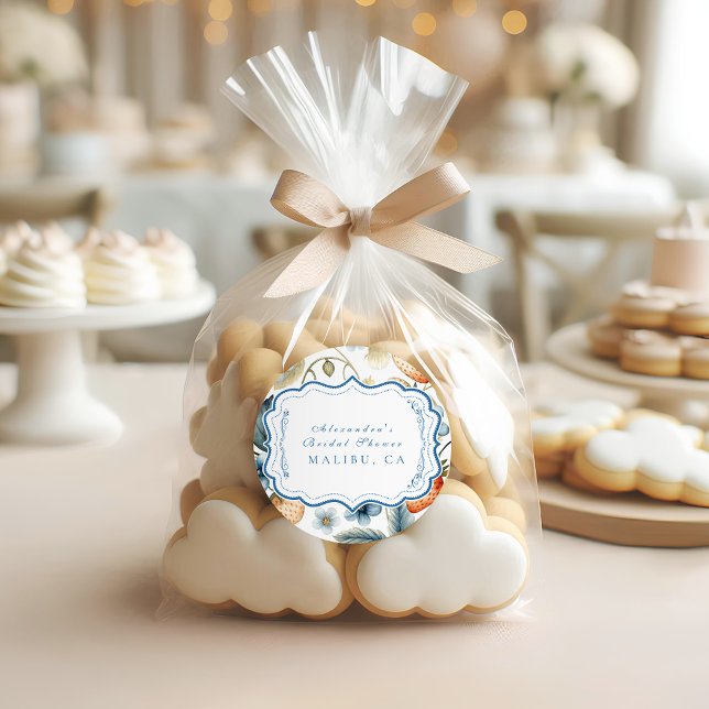 Adesivo Redondo Casamento de Amor de Frutas Vermelhas (Criador carregado)