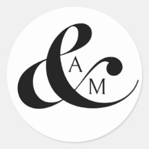 Casamento de Ampersand do Monograma Script