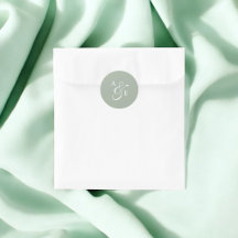 Casamento de Ampersand do Script Monograma Verde S