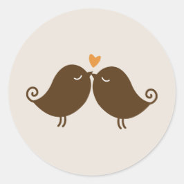 Adesivo Redondo Casamento de Autumn Lovebird
