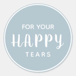 Adesivo Redondo Casamento de Camadas Felizes   Caixa de Tecidos