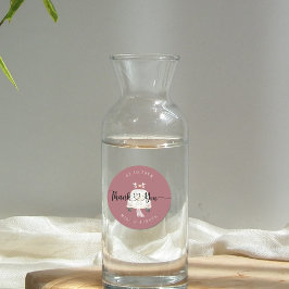 Adesivo Redondo Casamento de carro Vintage Pink