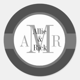 Adesivo Redondo Casamento de Cinzas de Cinzas de carvão