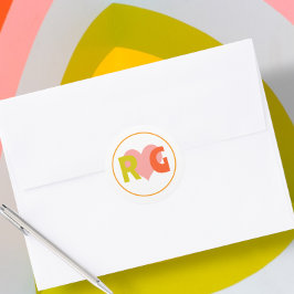 Adesivo Redondo Casamento De Citros De Retro Negrito