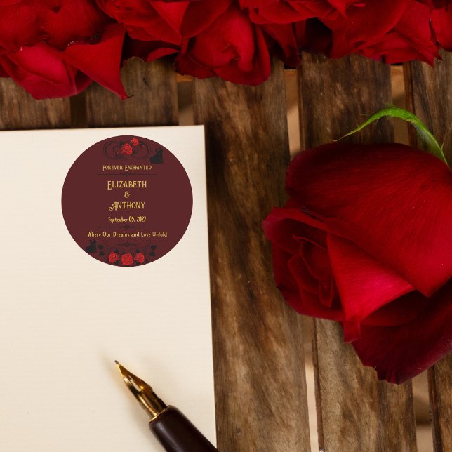 Adesivo Redondo Casamento de Eternal Bond (Criador carregado)