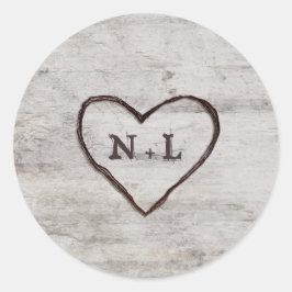 Adesivo Redondo Casamento De Feiticeiros Rústicos De Berço