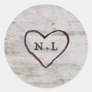 Adesivo Redondo Casamento De Feiticeiros Rústicos De Berço