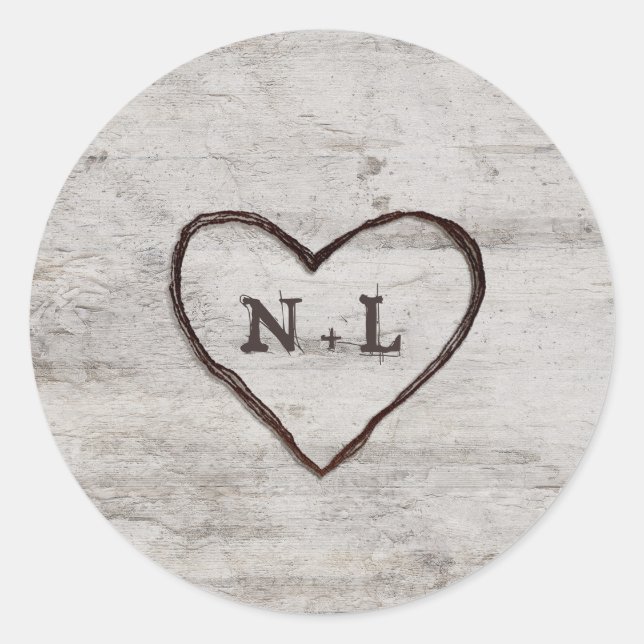 Adesivo Redondo Casamento De Feiticeiros Rústicos De Berço (Frente)