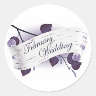 Adesivo Redondo Casamento de fevereiro : Folhas da temporada :