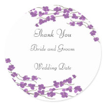 Casamento De Flor Roxo Obrigado