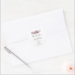 Adesivo Redondo Casamento de flores de aquarela agradecimentos Cla<br><div class="desc">Moderno rústico e elegante flores de aquarela obrigado de casamento,  você se encolhe,  com obrigado mensagem. Essa obrigado de casamento que você pega é a maneira perfeita de dizer "obrigado você" aos seus convidados de casamento. Adicione seus nomes e data de casamento e você pode mudar o texto "Obrigado".</div>