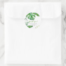 Casamento de Folhas de Monstera Verde Aquarela Tro