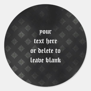 Adesivo Redondo Casamento de Góticos de Scroll Vampire