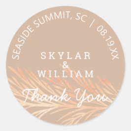 Adesivo Redondo Casamento de Grass Neutral Tostado de Amêndoa