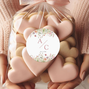 Adesivo Redondo Casamento de Luxury Dusty Pink