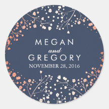 Casamento de marinho e Dourado bebê