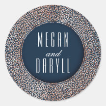 Casamento de Marinho rosa Dourado Glitter Vintage